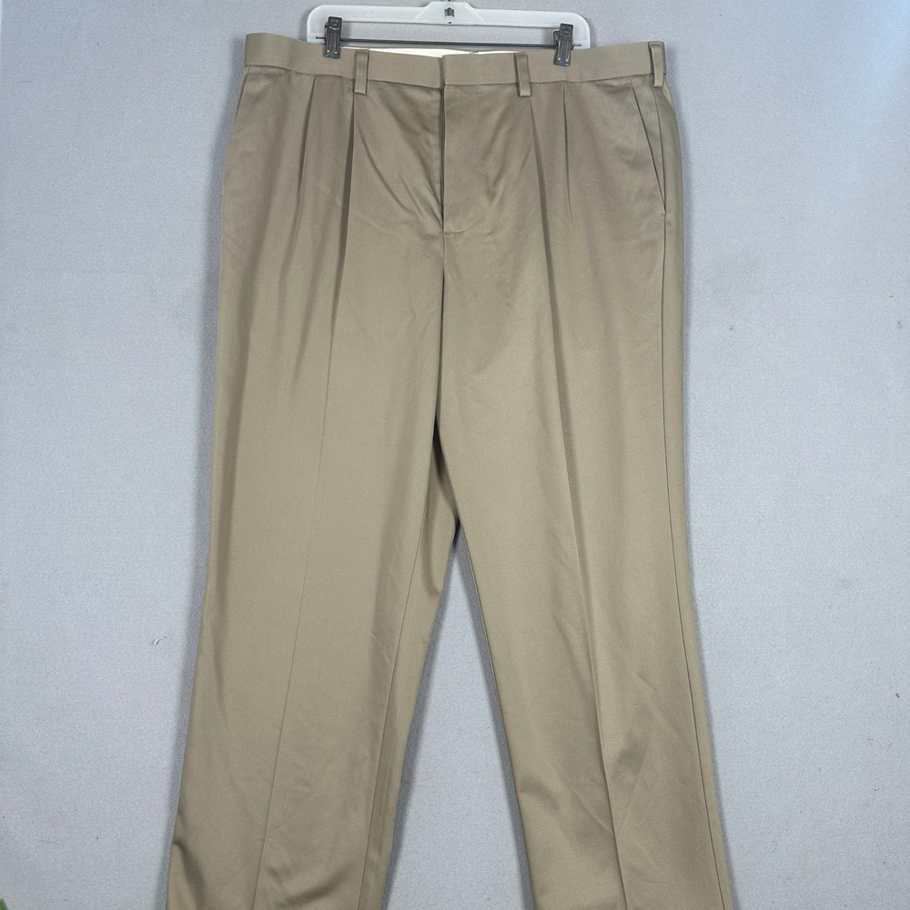 Dockers Pants Mens 40X34 D4 Relaxed Fit Khaki Chino Pleated Cuffed Straight EUC